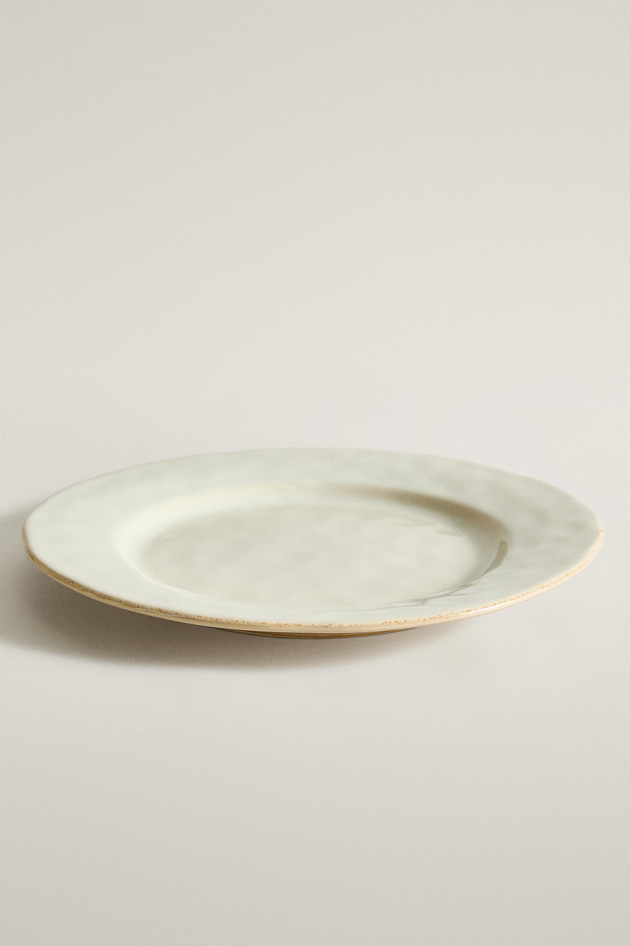 ASSIETTE PLATE GRÈS BORD IRRÉGULIER
